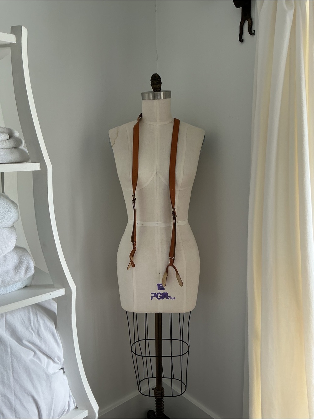 Tan Leather Suspenders